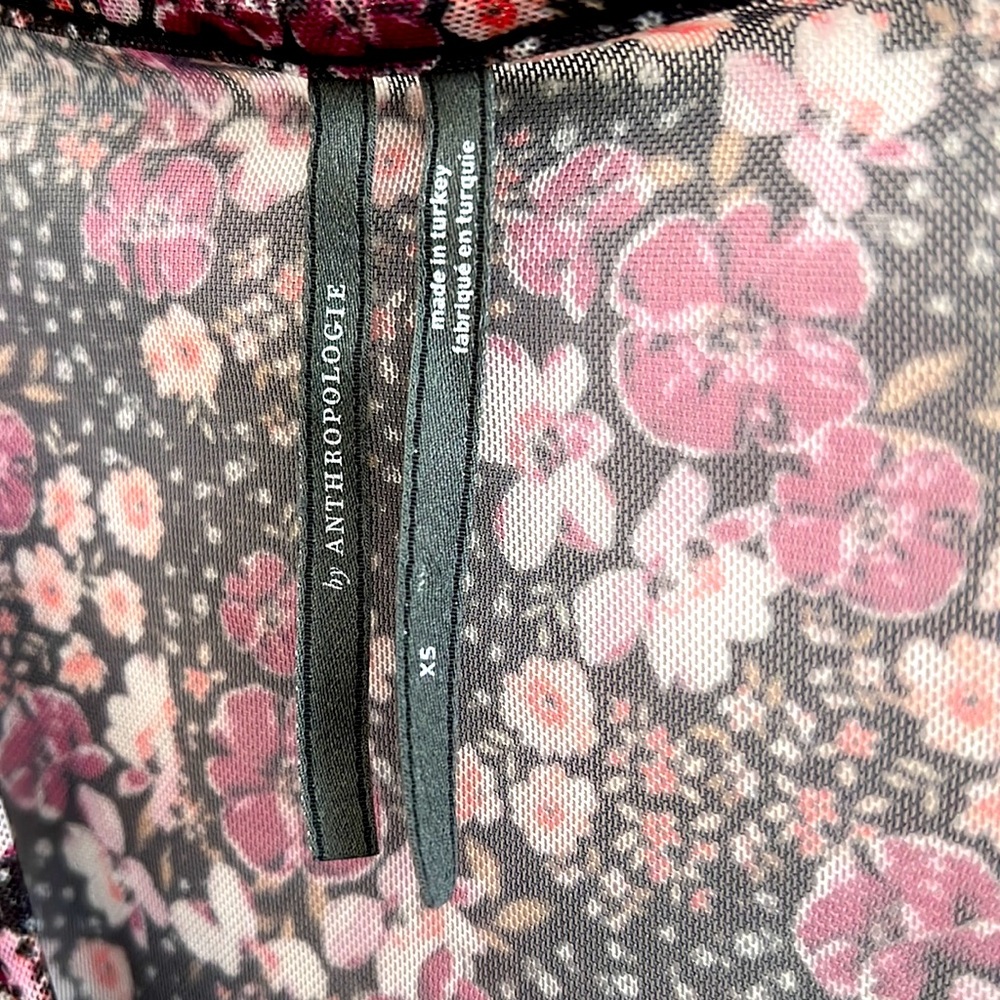 Anthropologie sheer floral top XS - Picture 3 of 5